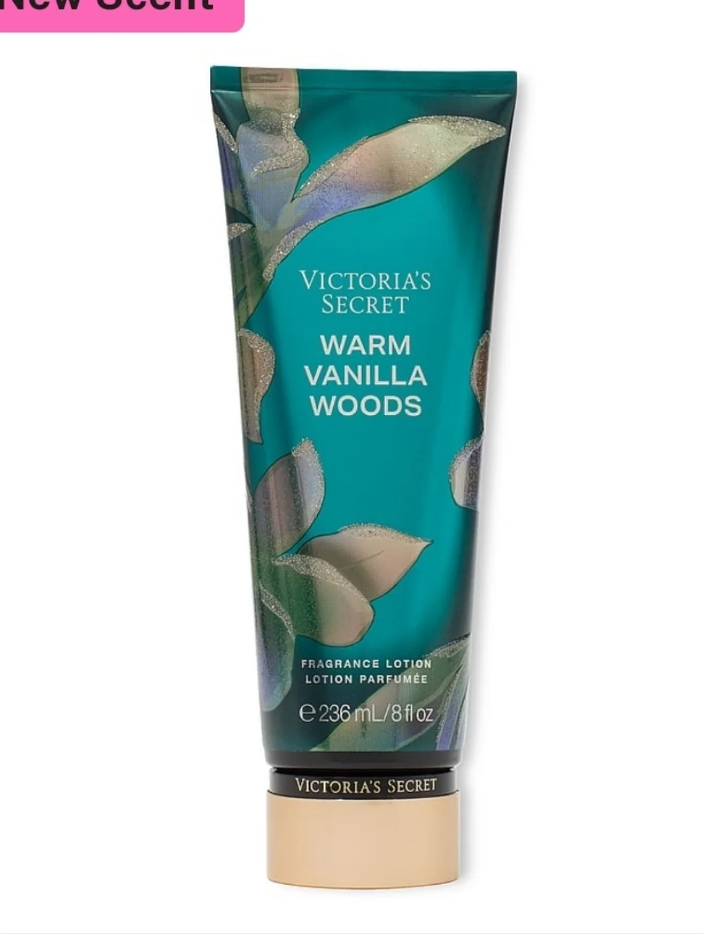 Victoria's Secret WARM VANILLA WOODS Body Lotion 8oz NEW Sparkle Bottle Ramadan